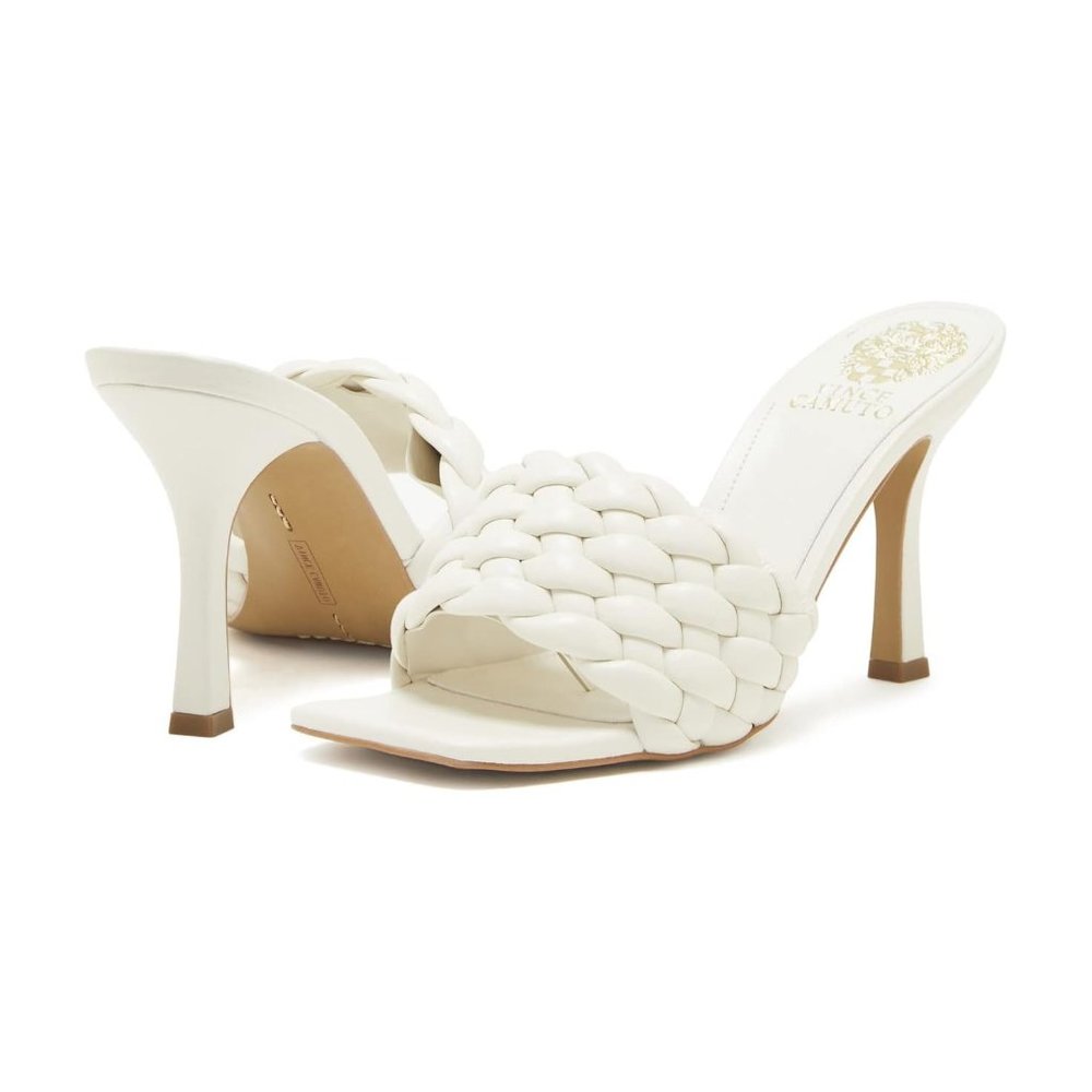 Vince Camuto Brinela Womens Leather Woven Heels Sandals